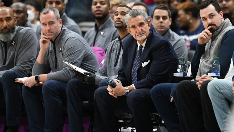 Oct 21, 2022; Washington, District of Columbia, USA; Monumental sports owner Ted Leonsis sits court  side during the first half of the game between the Washington Wizards and the Chicago Bulls  at Capital One Arena. Mandatory Credit: Tommy Gilligan-USA TODAY Sports