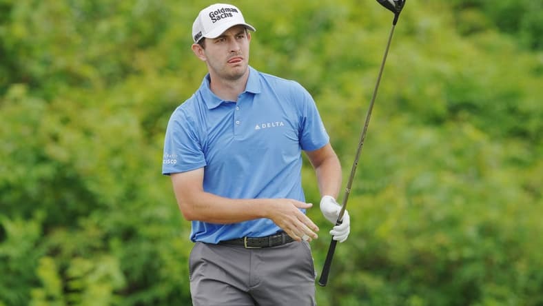 Apr 23, 2023; Avondale, Louisiana, USA; Patrick Cantlay hits a tee shot on the second hole during the final round of the Zurich Classic of New Orleans golf tournament. Mandatory Credit: Andrew Wevers-USA TODAY Sports