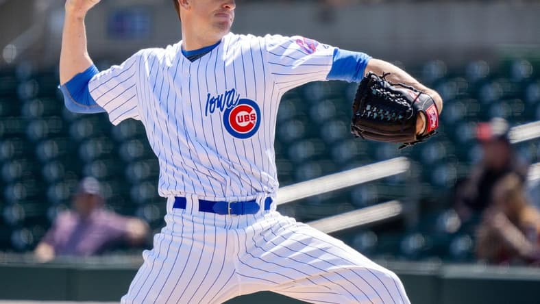 Kyle Hendricks pitches for the Iowa Cubs during a game against Louisville at Principal Park, Thursday, April 27, 2023.
Hendricks3 Jpg