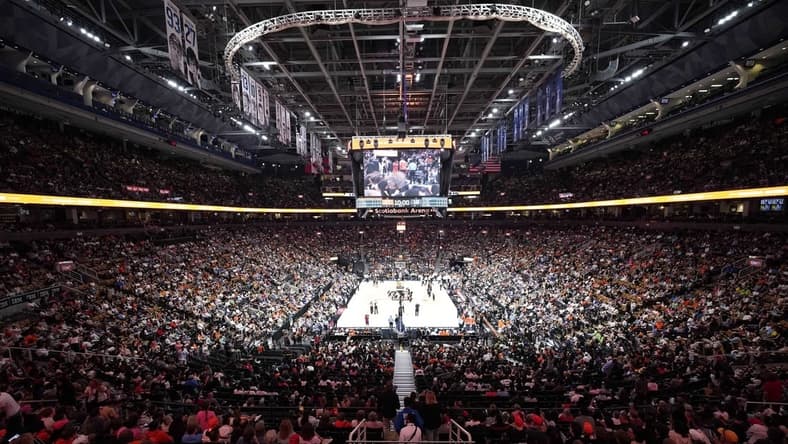 May 13, 2023; Toronto, Ontario, Canada; A general view of  Scotiabank Arena during the first ever WNBA game in Canada between the Chicago Sky and Minnesota Lynx. Mandatory Credit: John E. Sokolowski-USA TODAY Sports
