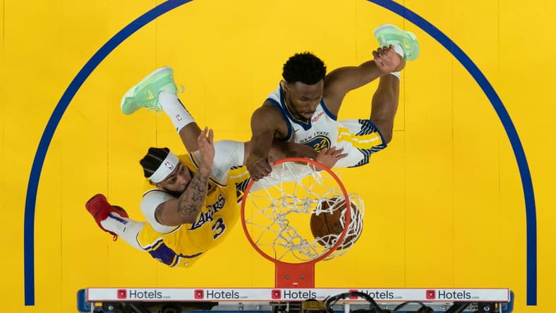 andrew wiggins, anthony davis, los angeles lakers, golden state warriors