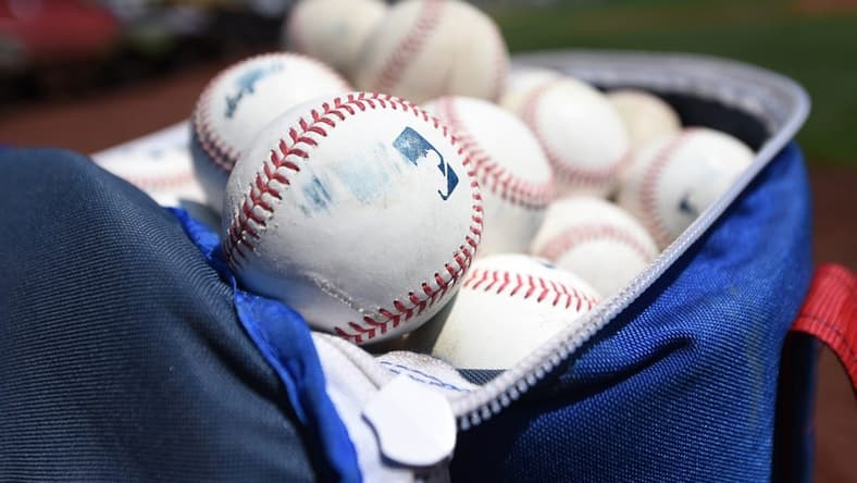 Jul 24, 2022; Boston, Massachusetts, USA; A general view of practice balls prior to a game between the Boston Red Sox and Toronto Blue Jays at Fenway Park. Mandatory Credit: Bob DeChiara-USA TODAY Sports