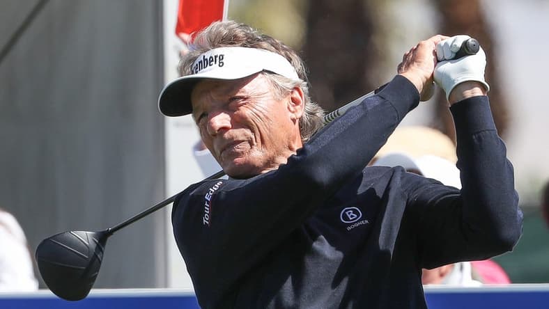 Bernhard Langer tees off on the first hole during the Galleri Classic at Mission Hills Country Club in Rancho Mirage, March 24, 2023.

Galleri Classic Friday 18