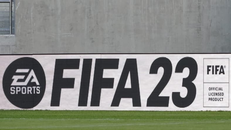 Mar 25, 2023; San Diego, California, USA; Branding of FIFA is seen at Snapdragon Stadium. Mandatory Credit: Michael Madrid-USA TODAY Sports