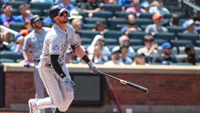 May 7, 2023; New York City, New York, USA; Colorado Rockies right fielder Kris Bryant (23) at Citi Field. Mandatory Credit: Wendell Cruz-USA TODAY Sports