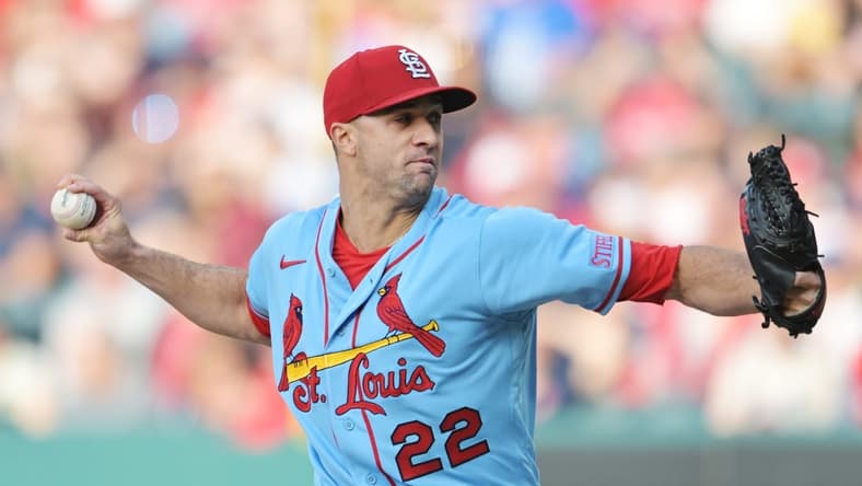 May 27, 2023; Cleveland, Ohio, USA; St. Louis Cardinals starting pitcher Jack Flaherty (22) throws a pitch during the first inning against the Cleveland Guardians at Progressive Field. Mandatory Credit: Ken Blaze-USA TODAY Sports
