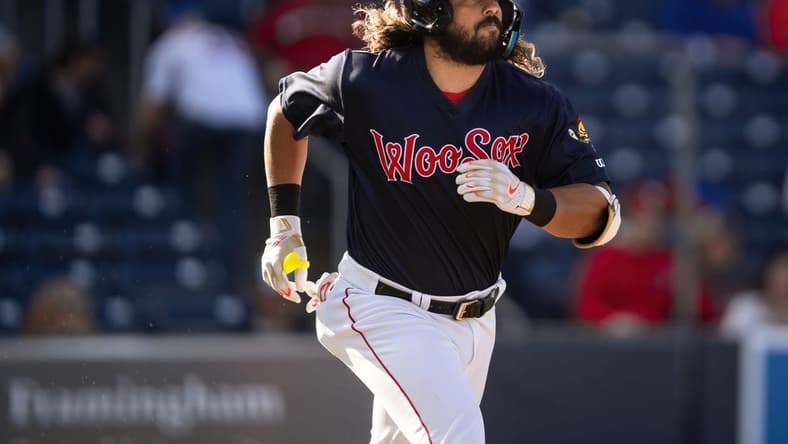 Worcester Red Sox catcher Jorge Alfaro.