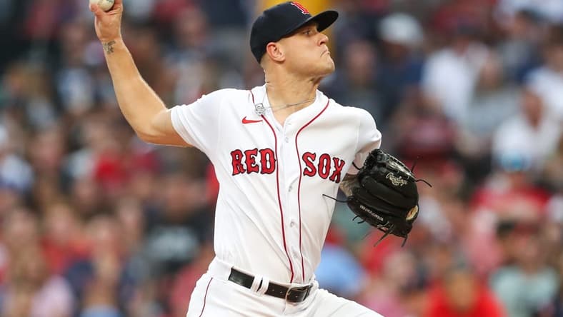 Jun 16, 2023; Boston, Massachusetts, USA; Boston Red Sox starting pitcher Tanner Houck (89) throws a pitch during the first inning against the New York Yankees at Fenway Park. Mandatory Credit: Paul Rutherford-USA TODAY Sports