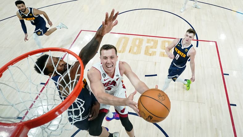 miami heat guard duncan robinson, nba finals