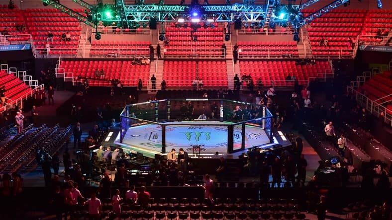 Jan 21, 2023; Rio de Janeiro, Brazil; General view of the arena during UFC 283 at Jeunesse Arena. Mandatory Credit: Jason da Silva-USA TODAY Sports