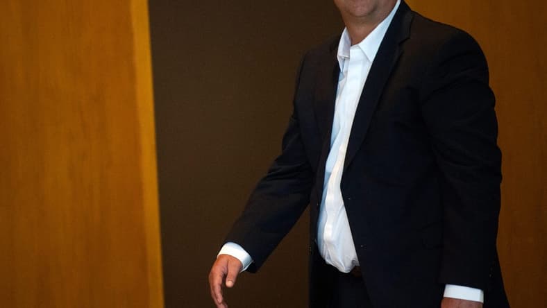 Former Tennessee football head coach Jeremy Pruitt leaves for a lunch break during an infractions hearing with the NCAA held at the Westin Cincinnati on Wednesday, April 19, 2023.
RANK 1 Kns Ncaa Pruitt Bp