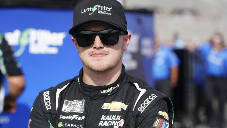 Jul 8, 2023; Hampton, Georgia, USA; NASCAR Cup Series driver Justin Haley (31) prior to qualifying at Atlanta Motor Speedway. Mandatory Credit: Marvin Gentry-USA TODAY Sports