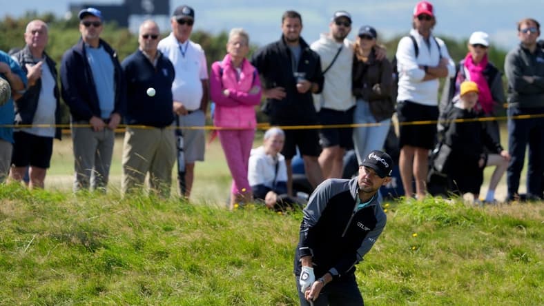 July 21, 2023; Hoylake, ENGLAND, GBR; Brian Harman plays on the fifteenth hole during the second round of The Open Championship golf tournament at Royal Liverpool. Mandatory Credit: Kyle Terada-USA TODAY Sports