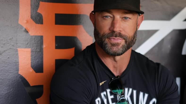Jul 31, 2023; San Francisco, California, USA; San Francisco Giants manager Gabe Kapler (19) before the game against the Arizona Diamondbacks at Oracle Park. Mandatory Credit: Sergio Estrada-USA TODAY Sports