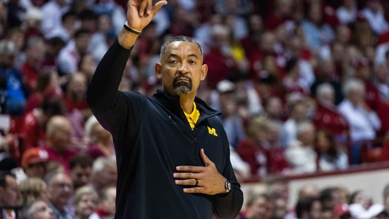 Mar 5, 2023; Bloomington, Indiana, USA; Michigan Wolverines head coach Juwan Howard in the first half against the Indiana Hoosiers at Simon Skjodt Assembly Hall. Mandatory Credit: Trevor Ruszkowski-USA TODAY Sports