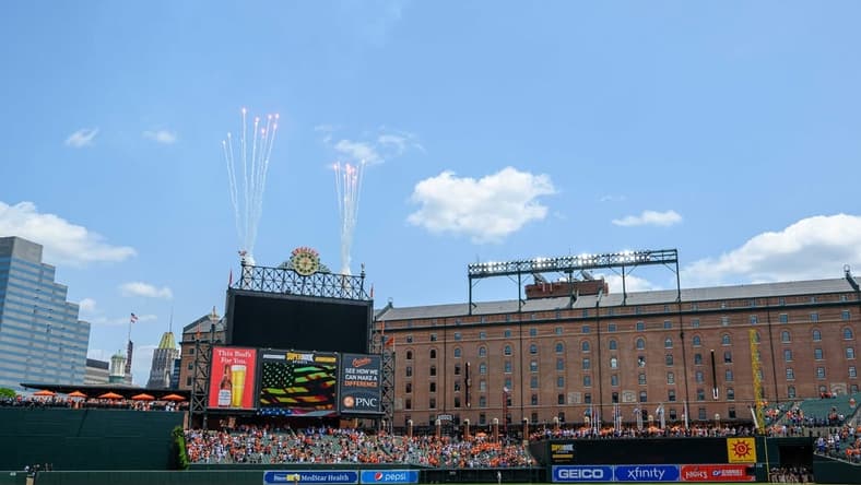 Jun 15, 2023; Baltimore, Maryland, USA; A view of Oriole Park at Camden Yards before the game between the Baltimore Orioles and the Toronto Blue Jays. Mandatory Credit: Reggie Hildred-USA TODAY Sports