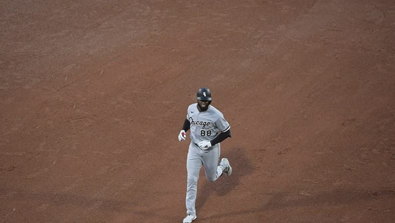 Sep 23, 2023; Boston, Massachusetts, USA; Chicago White Sox center fielder Luis Robert Jr. (88) rounds the bases after hitting a home run during the ninth inning against the Boston Red Sox at Fenway Park. Mandatory Credit: Bob DeChiara-USA TODAY Sports