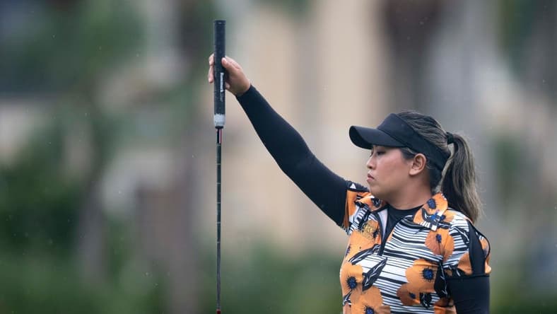 Jasmine Suwannapura (THA) prepares for a put on the 11t hole during the first round of the LPGA's CME Group Tour Championship, Thursday, Nov. 18, 2021, at Tibur n Golf Club at the Ritz-Carlton Golf Resort in Naples, Fla.
LPGA's CME Group Tour Championship first round