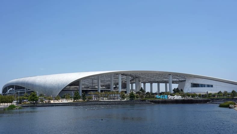Jul 16, 2023; Inglewood, California, USA; A general overall view of SoFi Stadium, the site of the 2023 CONCACAF Gold Cup Final between Panama and Mexico. Mandatory Credit: Kirby Lee-USA TODAY Sports
