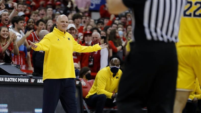 Michigan Wolverines interim head coach Phil Martelli during the first half against the Ohio State Buckeyes at Value City Arena. Mandatory Credit: Joseph Maiorana-USA TODAY Sports