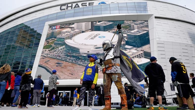 May 26, 2022; San Francisco, California, USA; A general view outside of Chase Center before game five of the 2022 western conference finals between the Golden State Warriors and the Dallas Mavericks. Mandatory Credit: Cary Edmondson-USA TODAY Sports