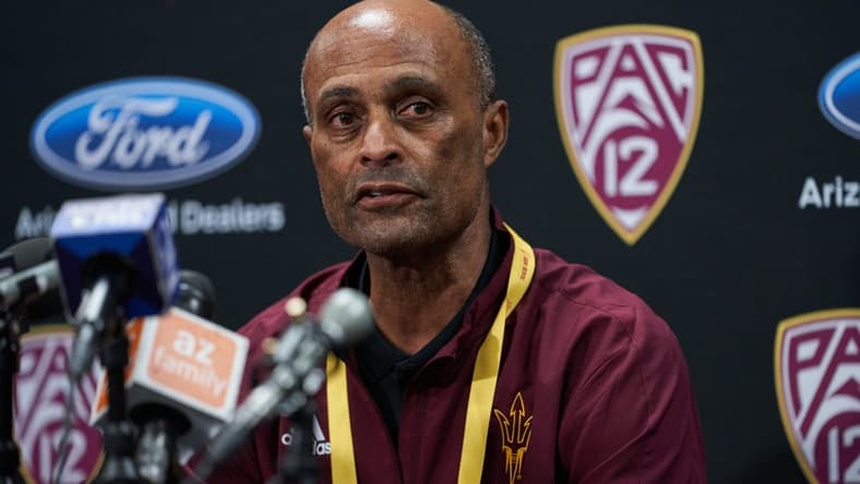Mar 3, 2022; Tempe, Arizona, USA; Arizona State University athletic director Ray Anderson introduces ASU Women   s Basketball head coach Charli Turner Thorne at Desert Financial Arena.

Charli Turner Thorne Retirement