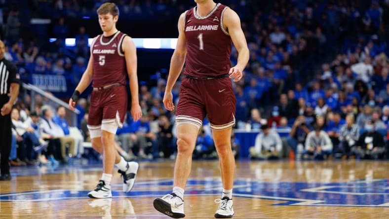 Bellarmine Knights guard Juston Betz (1) last year's game against the Kentucky Wildcats at Rupp Arena at Central Bank Center. Mandatory Credit: Jordan Prather-USA TODAY Sports