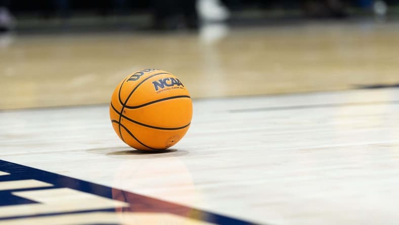 Jan 6, 2023; Berkeley, California, USA;  General view of the basketball during the second half between the Stanford Cardinal and the California Golden Bears at Haas Pavilion. Mandatory Credit: Stan Szeto-USA TODAY Sports