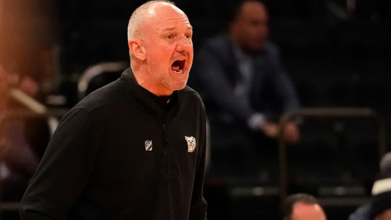 Mar 8, 2023; New York, NY, USA;  Butler Bulldogs head coach Thad Matta at Madison Square Garden. Mandatory Credit: Robert Deutsch-USA TODAY Sports