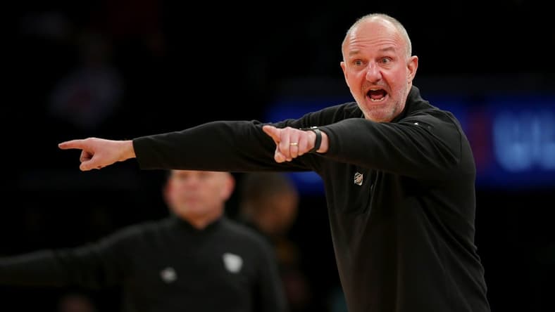 Mar 8, 2023; New York, NY, USA; Butler Bulldogs head coach Thad Matta coaches against the St. John's Red Storm during the second half at Madison Square Garden. Mandatory Credit: Brad Penner-USA TODAY Sports