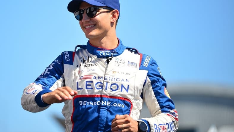 Sep 10, 2023; Salinas, California, USA; Chip Ganassi Racing driver Alex Palou (10) of Spain is introduced before the Grand Prix of Monterey at WeatherTech Raceway Laguna Seca. Mandatory Credit: Gary A. Vasquez-USA TODAY Sports