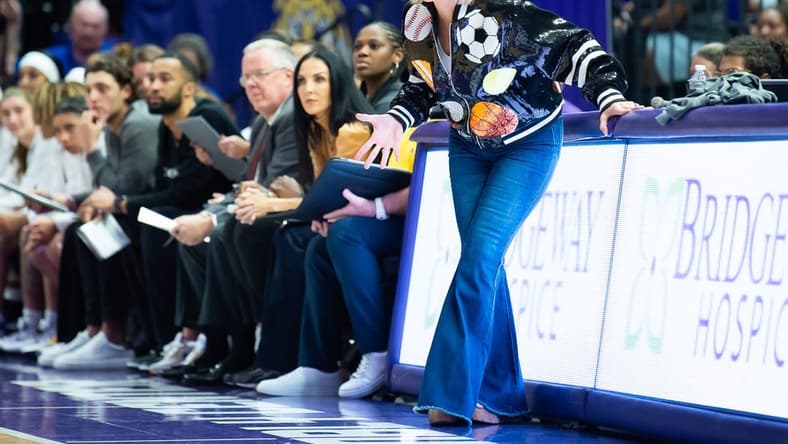 Head coach Kim Mulkey and LSU opened the season at No. 1 and lost to Colorado.