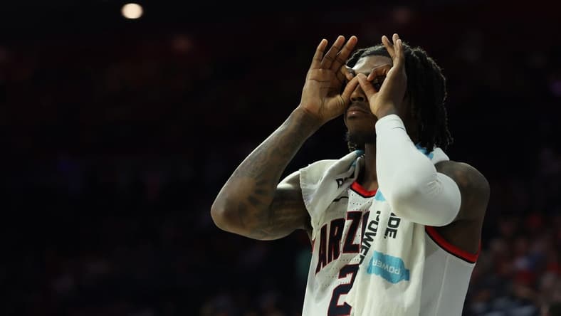 Arizona guard Caleb Love will play a critical role when the Wildcats meet Michigan State. Mandatory Credit: Zachary BonDurant-USA TODAY Sports