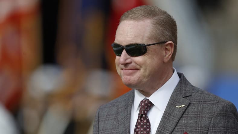 Nov 4, 2023; Pittsburgh, Pennsylvania, USA; Florida State Seminoles Athletic Director Michael Alford in attendance as the Florida State Seminoles play the Pittsburgh Panthers at Acrisure Stadium. Mandatory Credit: Charles LeClaire-USA TODAY Sports
