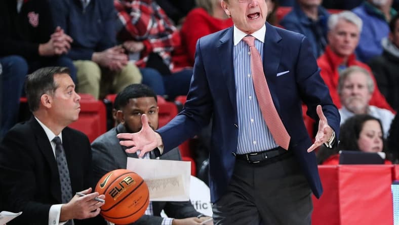 Dec 6, 2023; Queens, New York, USA;  St. John's Red Storm head coach Rick Pitino at Carnesecca Arena. Mandatory Credit: Wendell Cruz-USA TODAY Sports