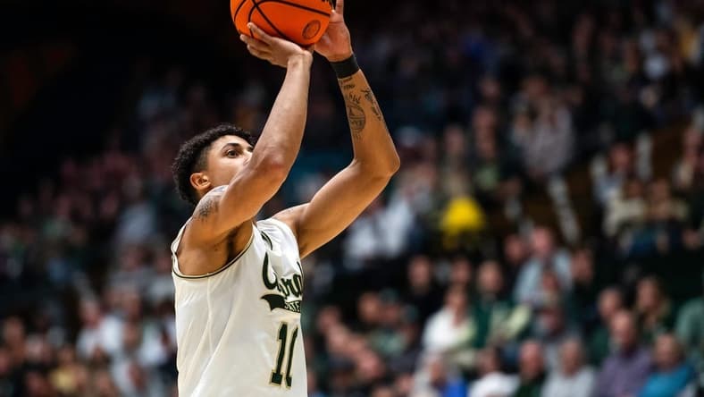 Colorado State's Nique Clifford puts up a free throw during a game against St. Mary's at Moby Arena in Fort Collins, Colo., on Saturday, Dec. 9, 2023.