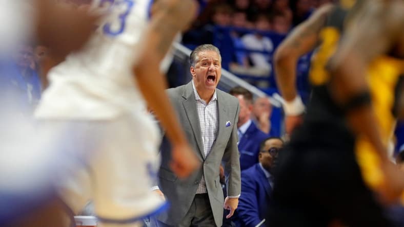 Kentucky s John Calipari coaches against Texas A & M in Rupp Arena.
Nov. 10, 2023