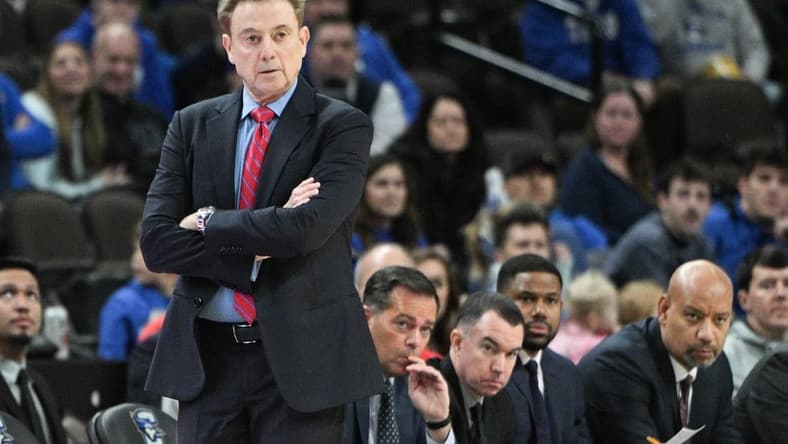 Jan 13, 2024; Omaha, Nebraska, USA;  St. John's Red Storm head coach Rick Pitino watches action against the Creighton Bluejays in the first half at CHI Health Center Omaha. Mandatory Credit: Steven Branscombe-USA TODAY Sports