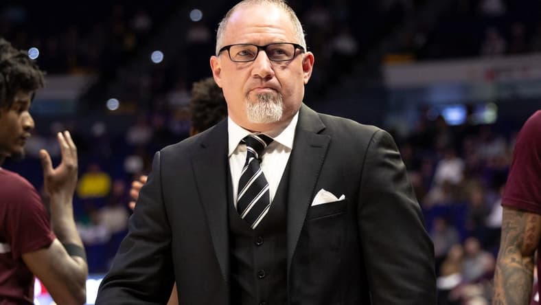 Jan 20, 2024; Baton Rouge, Louisiana, USA;  Texas A&M Aggies head coach Buzz Williams looks on against the LSU Tigers during the first half at Pete Maravich Assembly Center. Mandatory Credit: Stephen Lew-USA TODAY Sports