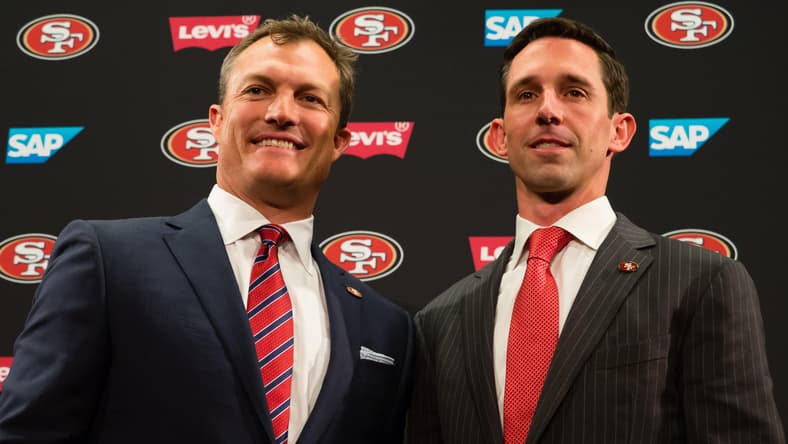 San Francisco 49ers' John Lynch, Kyle Shanahan