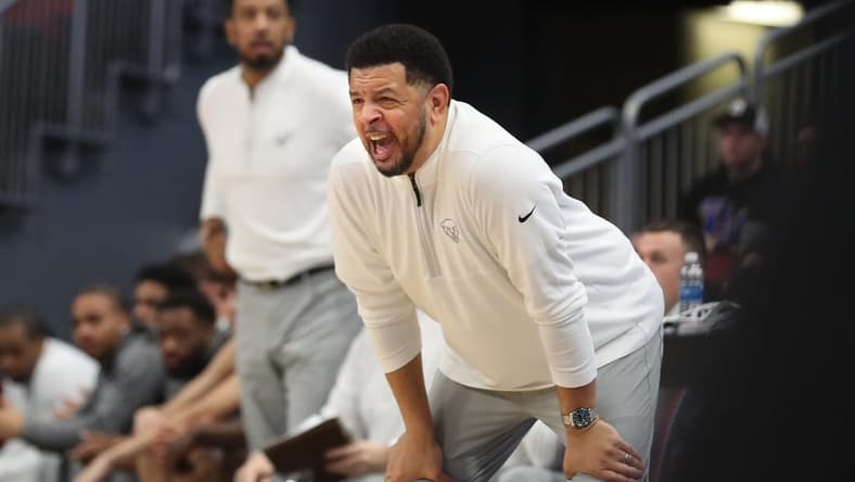 Pitt's Jeff Capel coaches against Louisville in the KFC Ym Center Saturday afternoon.
Jan. 6, 2024