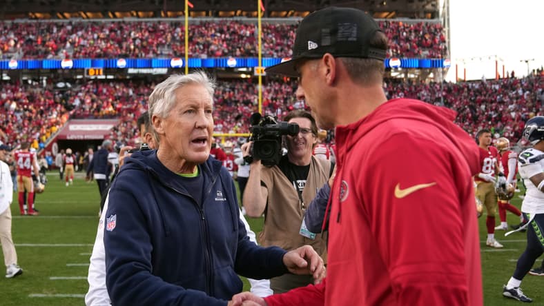 Pete Carroll, Kyle Shanahan, San Francisco 49ers