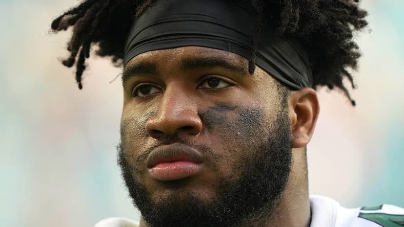 NFL New York Jets defensive Bryce Huff