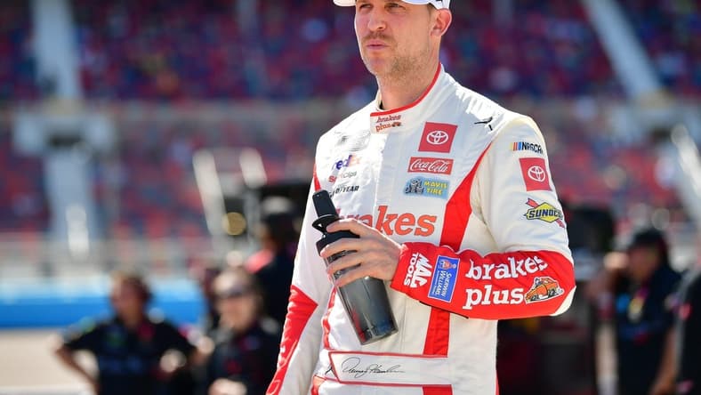 Mar 9, 2024; Avondale, Arizona, USA; NASCAR Cup Series driver Denny Hamlin (11) during Cup Series qualifying at Phoenix Raceway. Mandatory Credit: Gary A. Vasquez-USA TODAY Sports