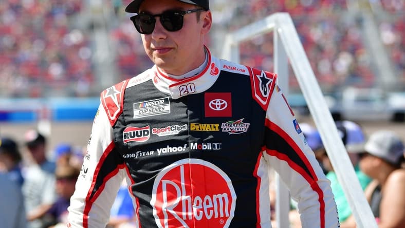 Mar 10, 2024; Avondale, Arizona, USA; NASCAR Cup Series driver Christopher Bell (20) during the Shriners Childrens 500 at Phoenix Raceway. Mandatory Credit: Gary A. Vasquez-USA TODAY Sports