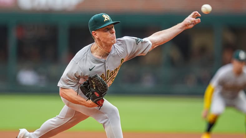 Oakland Athletics pitcher JP Sears