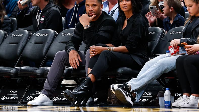 Russell Wilson and Ciara, NBA: Memphis Grizzlies at Denver Nuggets