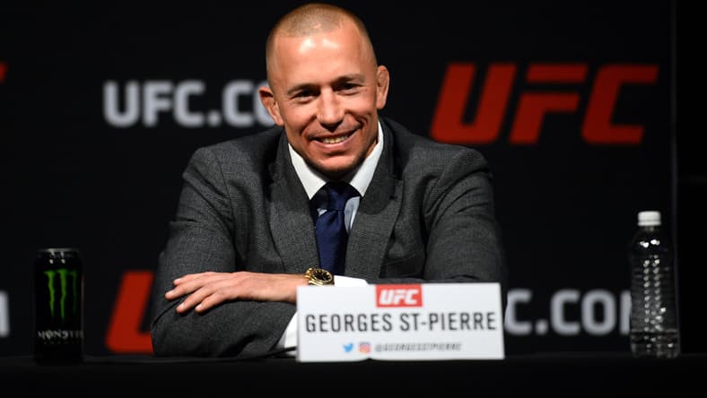 MMA: UFC 209-Weigh Ins, Georges St-Pierre