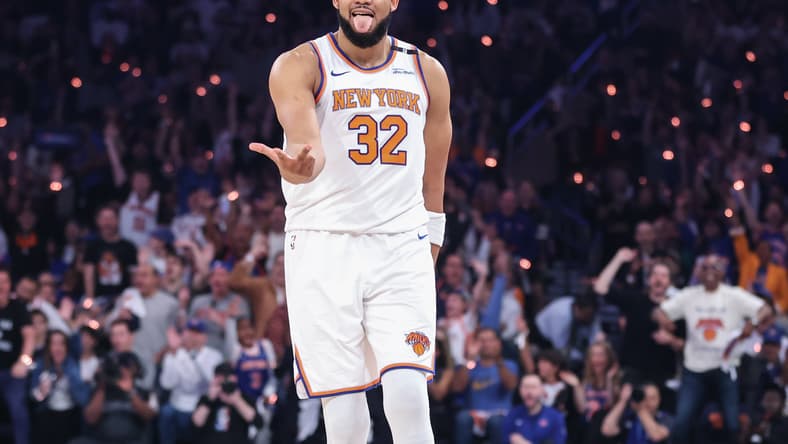 NBA: Playoffs-Boston Celtics at New York Knicks, Karl-Anthony Towns