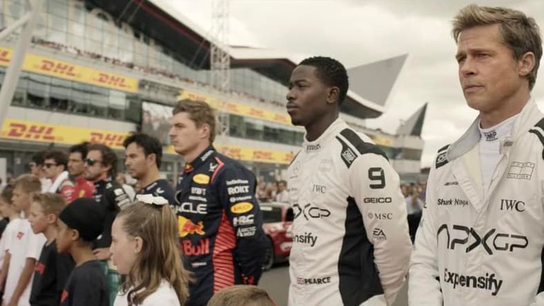 F1 movie brad pitt lewis hamilton